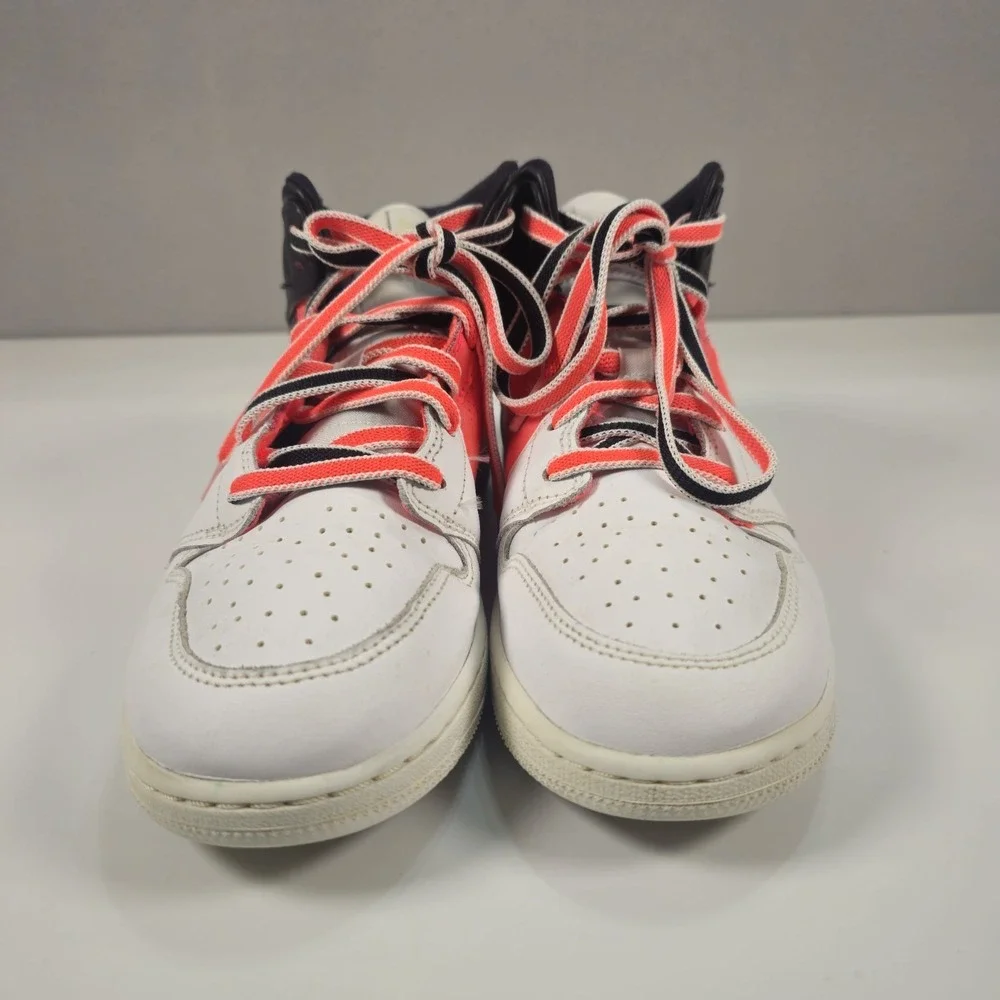Nike Air Jordan 1 Mid SE GS White Infrared FB4417-016 Size 7Y Womens 8.5